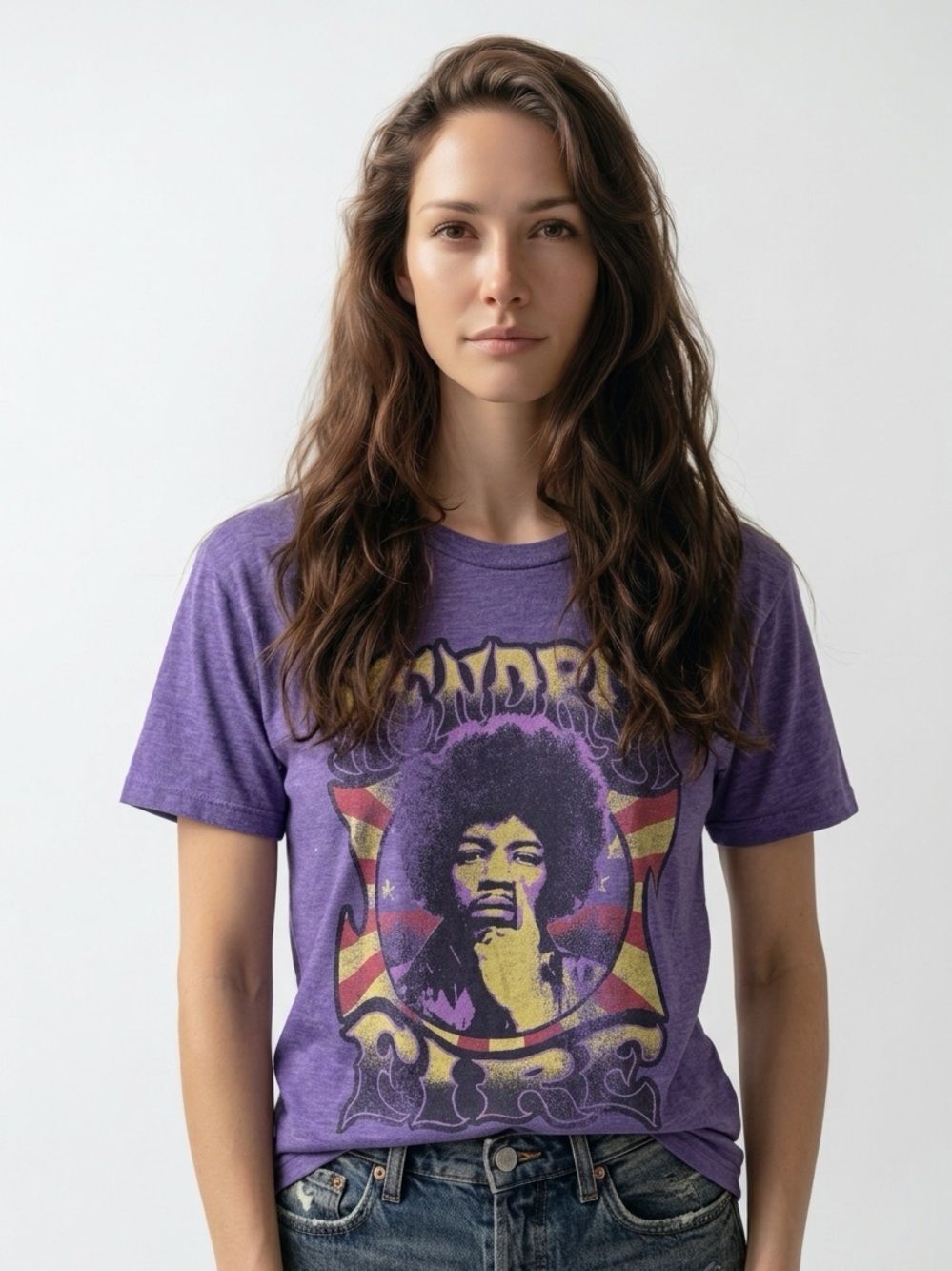 STONE FREE | Jimi Hendrix Purple Short Sleeve Crewneck Tee Unisex Size Large